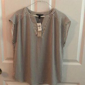 Banana republic blouse. Black and white stripe.